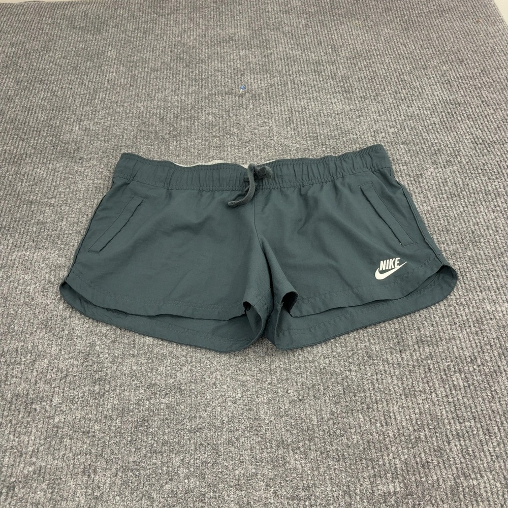 Nike Shorts Girls XL Gray Polyester Elastic Waist Sportswear Active Athleisure
